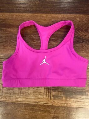 Jordan Pink Girls' Sports Bra with White Jumpman